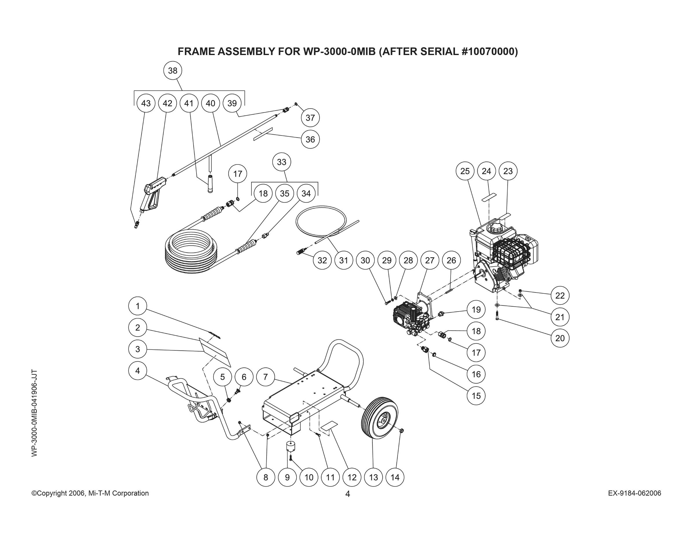 WP-3003-0MHB, WP-3003-0MVB Pressure Washer Parts, Pumps Repair Kits, Breakdowns & owners manual